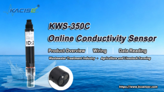 Panoramica del sensore di conducibilità online KWS-350C, cablaggio e lettura dati