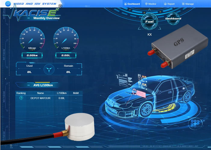 Sensore di livello carburante ad ultrasuoni KUM2500A per rilevamento auto gps tracker produzione cinese senza contatto