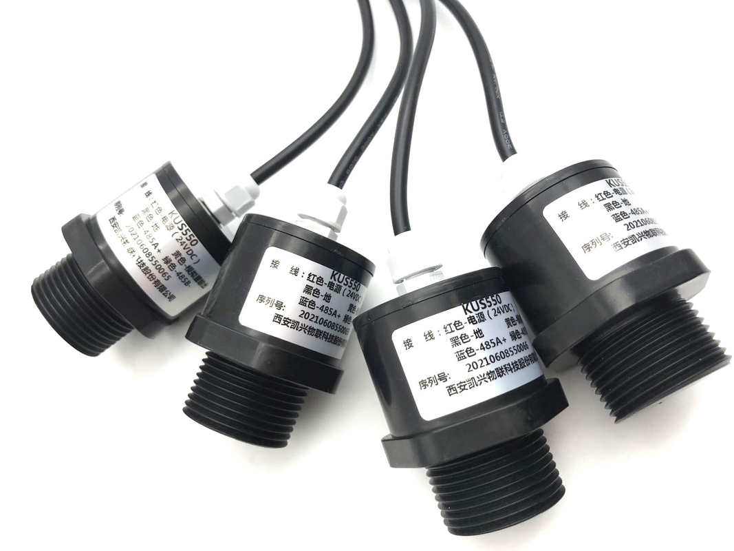 Sensore di livello dell'acqua in uscita RS485 da 3 m Trasmettitore ricevitore ultrasonico intelligente PTFE 20khz per piscina di acque reflue