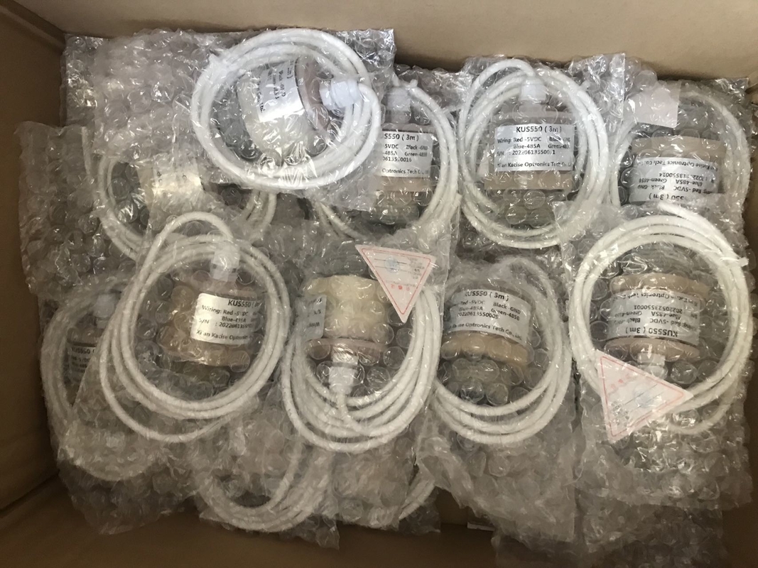 Sensore di livello dell'acqua in uscita RS485 da 3 m Trasmettitore ricevitore ultrasonico intelligente PTFE 20khz per piscina di acque reflue