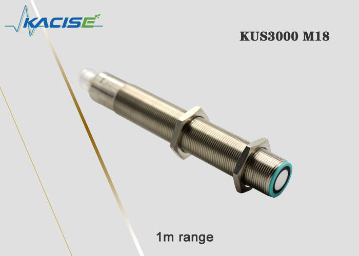 Sensore di prossimità ad ultrasuoni a alloggiamento compatto KUS3000 M18 con elevata ripetibilità e portata di 1 m