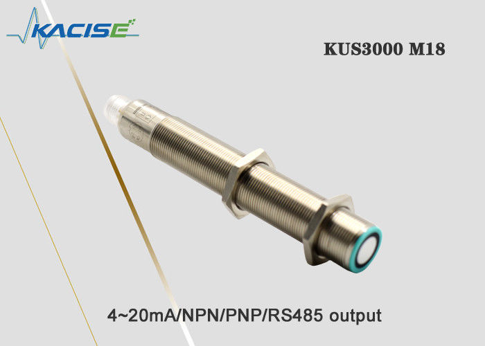 Sensore di prossimità ad ultrasuoni a alloggiamento compatto KUS3000 M18 con elevata ripetibilità e portata di 1 m