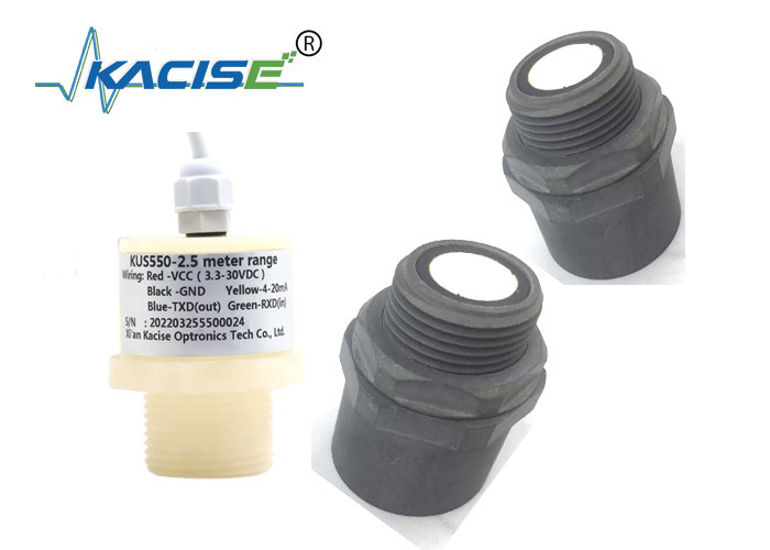 Sensore di livello dell'acqua a ultrasuoni intelligente da 3 m a basso consumo energetico Uscita RS485 Misuratore di livello dell'acqua in PTFE per piscina di acque reflue