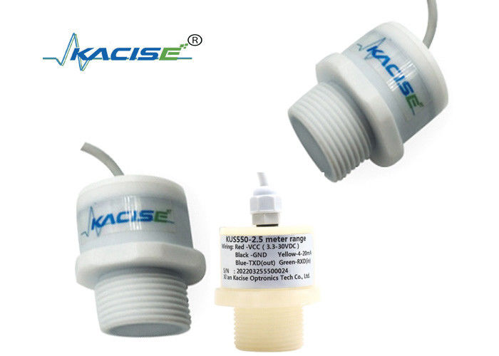 Sensore di livello ad ultrasuoni impermeabile KUS550 PTFE con uscita RS485 e gamma di misurazione di 3 m