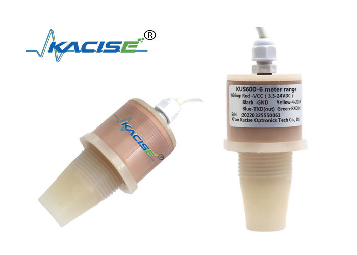 IP68 5m Misuratore di livello ad ultrasuoni Uscita RS485 Liquide Sensore di livello PVDF KUS600