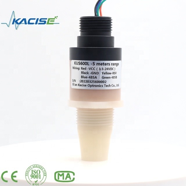 5m misuratore di livello dell'acqua ad ultrasuoni intelligente 5V uscita RS485 sensore di livello liquido PVDF KUS600