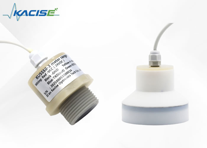 12 Meter Range PVDF Material IP68 Protection Sensore di livello di liquido ad ultrasuoni per applicazioni industriali