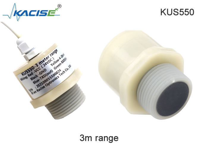 Sensore di livello a ultrasuoni serie KUS550 con protezione IP68 a basso consumo energetico e materiale del guscio in PVDF