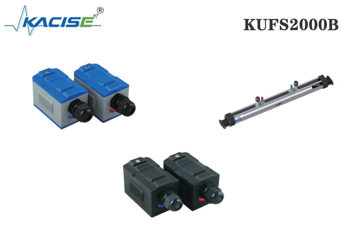 Clamp On Type Ultrasonic Flow Meter Panel Mount KUFS2000B con precisione ≤ 1%