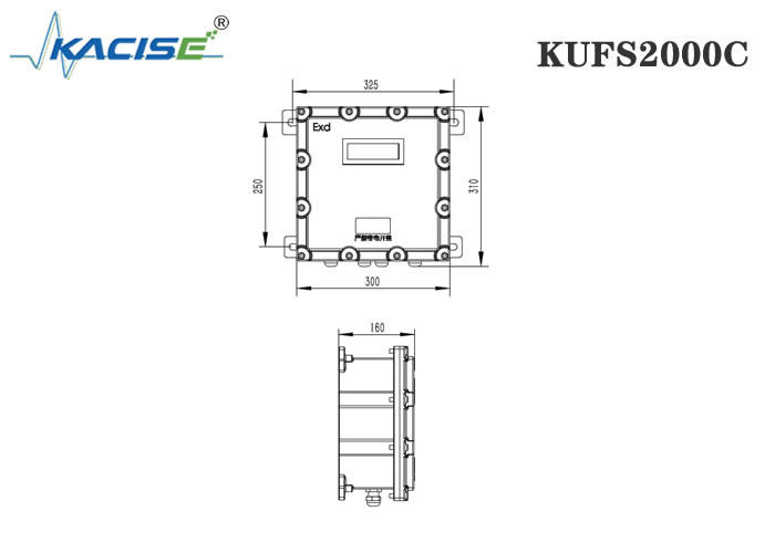KUFS2000C Clampo a prova di esplosione su misuratore di flusso ad ultrasuoni con misurazione bidirezionale per tubi DN32-DN6000