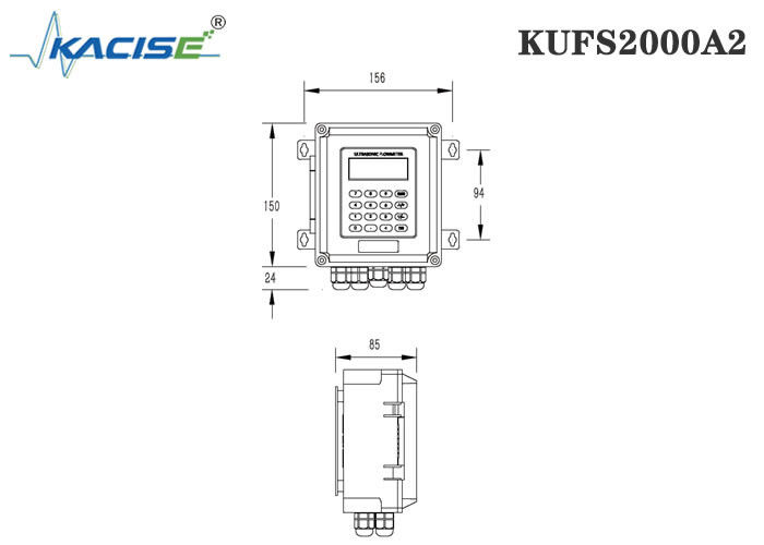 KUFS2000A2 Misuratore di flusso ad ultrasuoni per tubi DN50-DN6000 con misurazione bidirezionale e interfaccia RS485 MODBUS