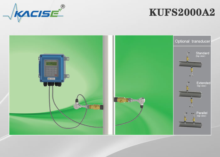 Misuratore di portata ultrasonico di inserzione del supporto della parete KUFS2000A2 per la dimensione DN50 - tubo DN6000
