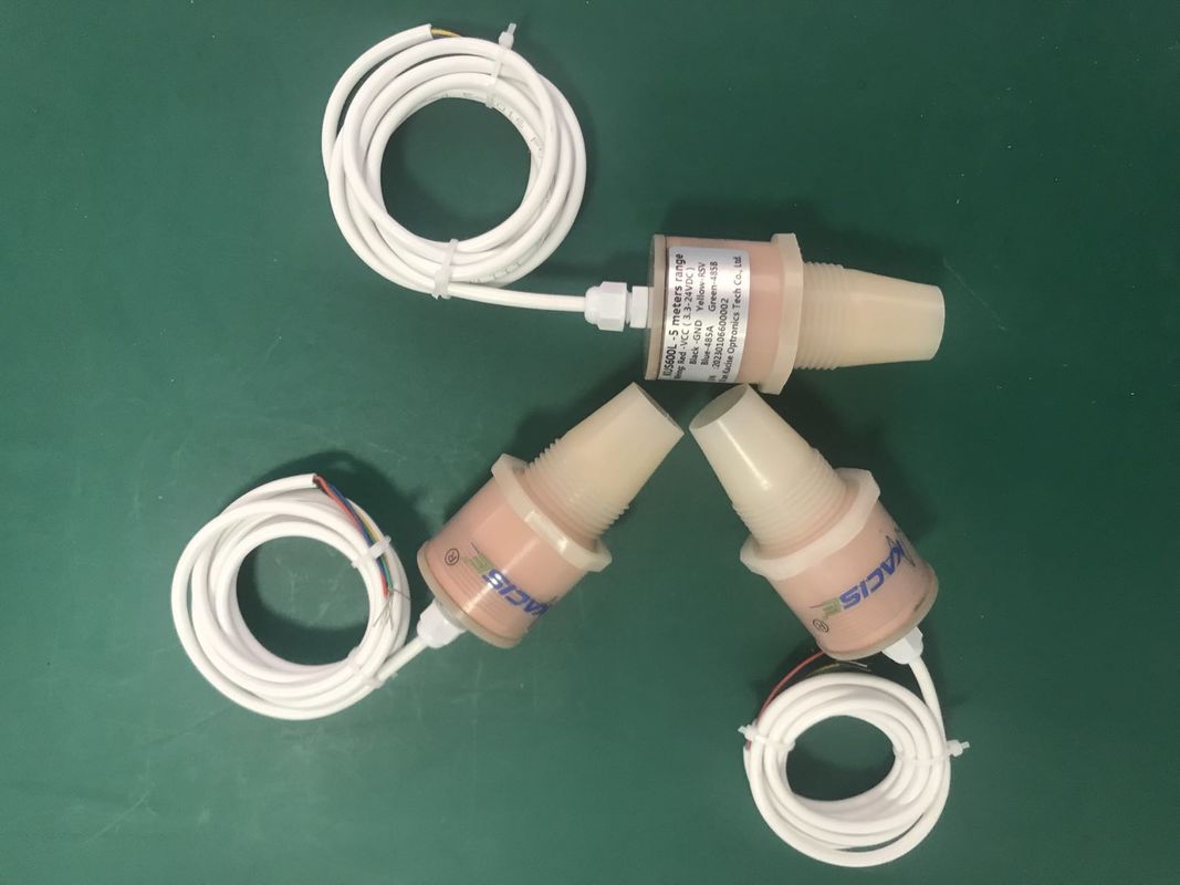 Sensore di livello ad ultrasuoni 6V RS485 con alta precisione di 5m per la misurazione del serbatoio dell'acqua e del carburante