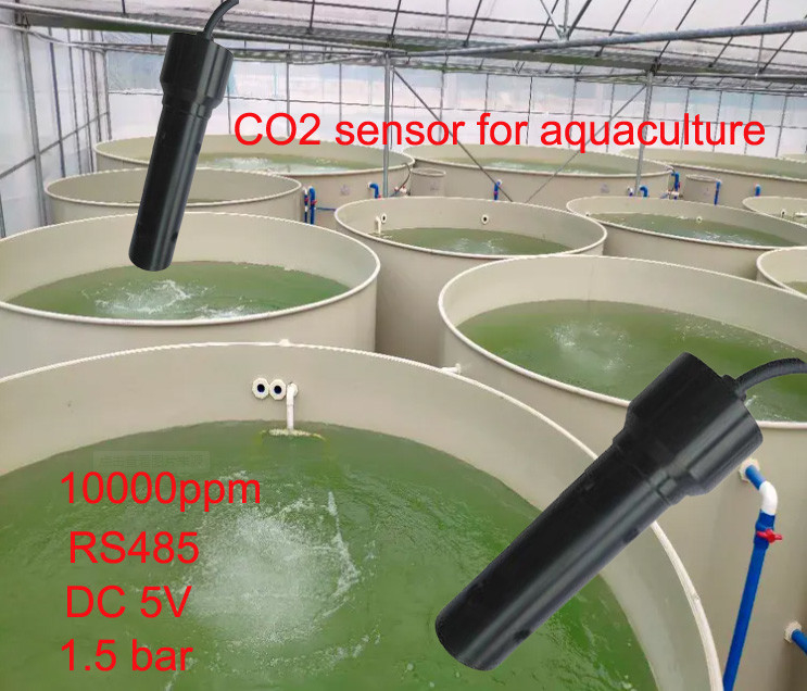 Il monitoraggio di qualità dell'acqua di RS485 IP68 ha dissolto il sensore di CO2 per acquacoltura 10000PPM