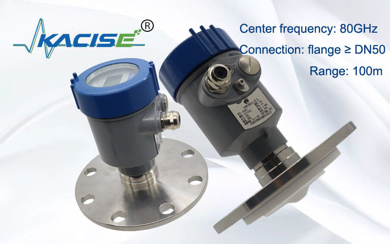 Sensore di livello radar KACISE OEM a 80 GHz con uscita 4-20mA e protezione IP67 per misurazioni ad alto livello