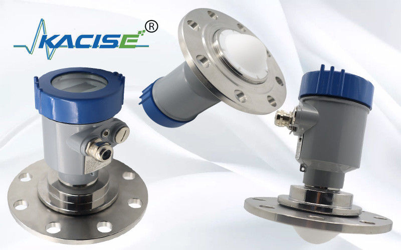 Sensore di livello radar FMCW Kacise OEM da 80 GHz con portata di 100 m e design resistente alla corrosione per serbatoi chimici
