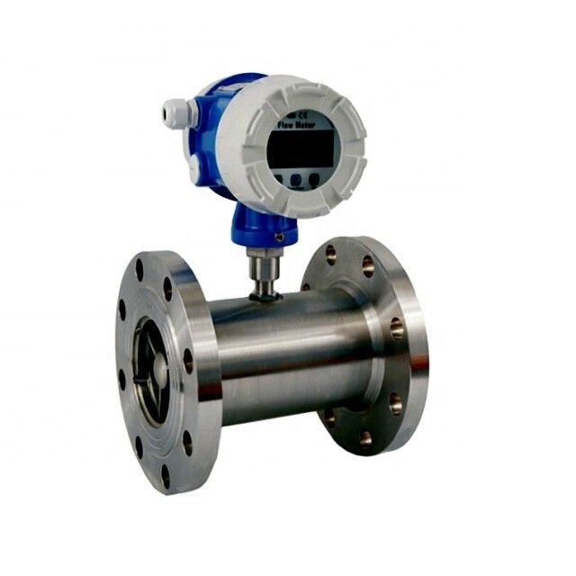 Massimale di accuratezza ±0,2% SS304/SS316 in acciaio inossidabile, misuratore di flusso della turbina con ampio raggio 1:20 per olio e liquidi