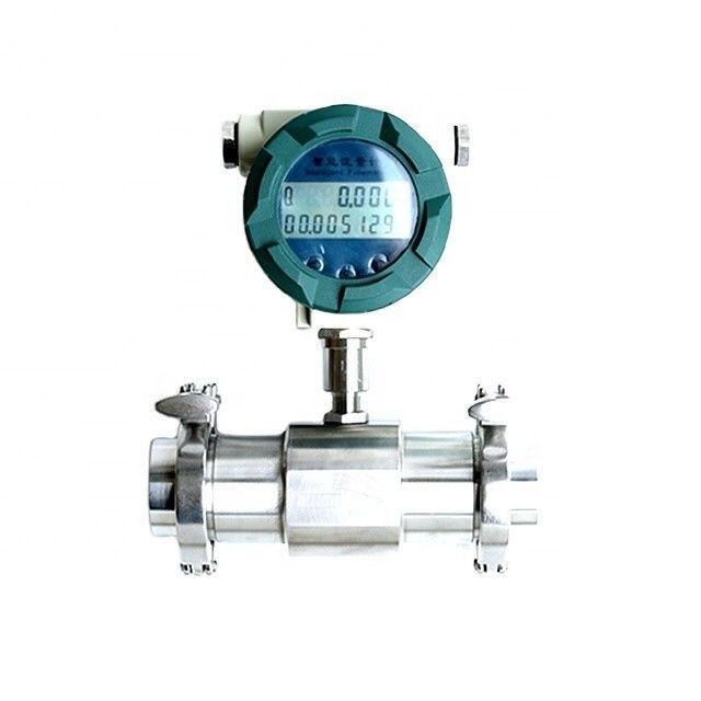 Misuratore di portata sanitario con materiale SS304/SS316 e precisione ±0,2% per collegamento a morsetto del misuratore di portata a turbina per uso alimentare