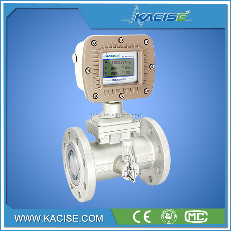 Misuratore di flusso digitale della turbina a gas naturale Flusso d'aria con segnale di uscita 4-20mA o impulso o RS485