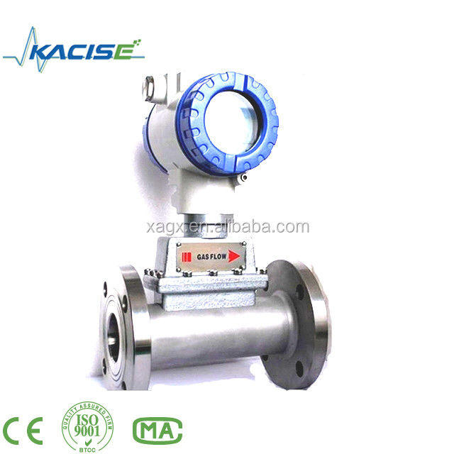 SS304 Misuratore di flusso della turbina a gas per materiali di alloggiamento con ExdIIBT6 a prova di esplosione e misuratore di flusso digitale della turbina con precisione ± 0,75%