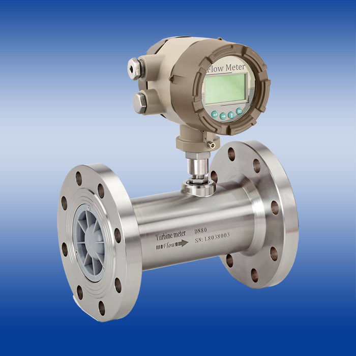 Misuratore di flusso delle turbine in acciaio inossidabile per il gasolio e il carburante con potenza 24VDC e comunicazione RS485 o MODBUS