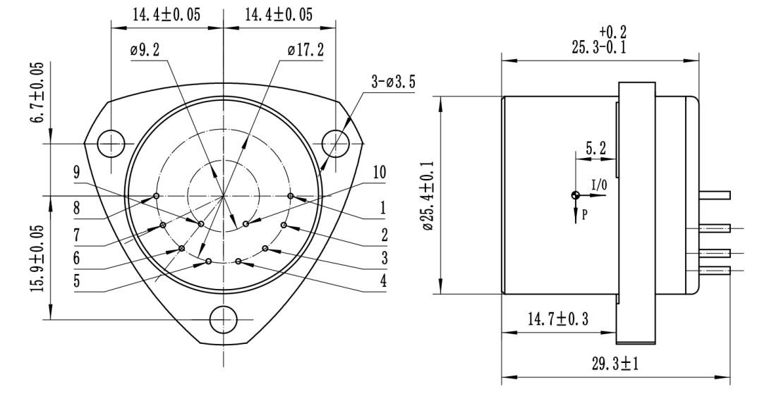 Sensore di velocità di movimento di grado militare con rumore di 5 mV e nell'intervallo di temperatura di stoccaggio -60-120C