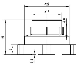 Detettore di portata miniaturizzato multifunzionale con accelerometro per varie industrie con dimensioni di Ф18.2mm X23mm