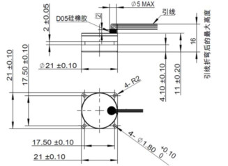 Larghezza di banda a bassa potenza singolo asse forcella di sintonizzazione al quarzo Risoluzione giroscopico ≤ 0,01°/s Peso < 100g