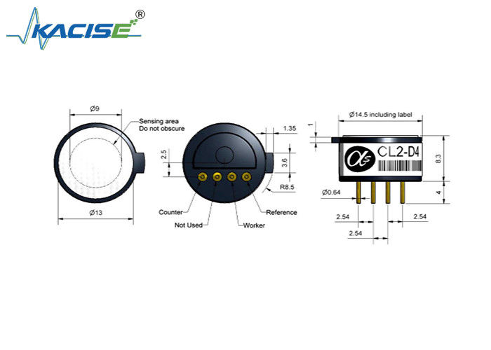 CL2-D4 Sensore di cloro di dimensioni minime con tempo di risposta rapido e elevata sensibilità per un accurato rilevamento dei gas