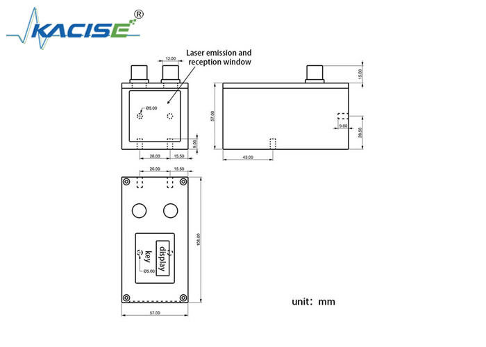 KLS109 Sensore di gamma laser industriale ad alta precisione con precisione di ±1 mm, protezione IP67 e frequenza di misura di 100 Hz