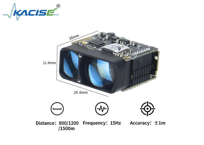 Modulo laser DTOF a lungo raggio per automazione industriale LSDM con portata di 1500 m, uscita UART e design compatto 26×24,6×11,4 mm