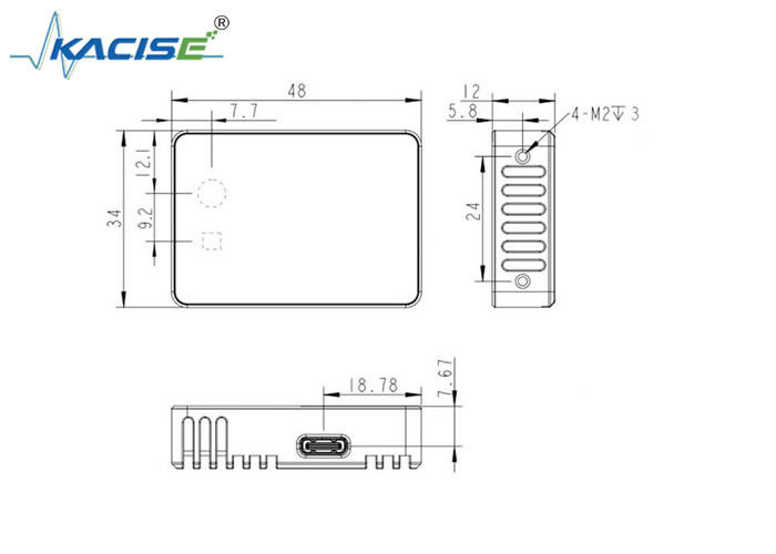 KL3A-05U 3D Solid-State Lidar con gamma da 0,1 a 5 m H60°×V45° FOV e USB 2.0 Interfaccia di tipo C per negozi al dettaglio