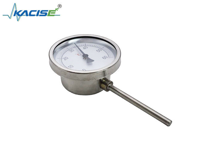 Termometro bimetallico in acciaio inossidabile 304/316 con lunghezza del tronco personalizzabile e certificazione EN 13190 o ASME B40.3