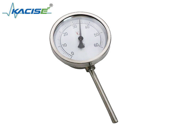 Termometro bimetallico in acciaio inossidabile 304/316 con lunghezza del tronco personalizzabile e certificazione EN 13190 o ASME B40.3