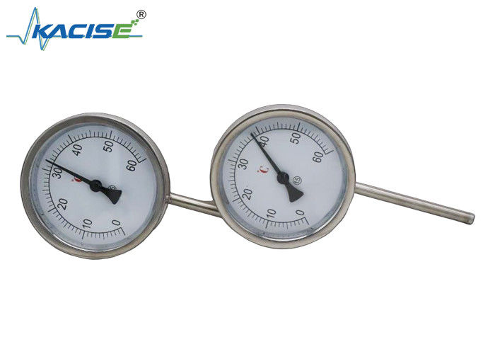 Termometro bimetallico in acciaio inossidabile 304/316 con lunghezza del tronco personalizzabile e certificazione EN 13190 o ASME B40.3