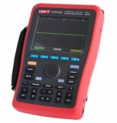 Oscilloscopio digitale portatile UNI-T UTD1202C Pro - 200MHz, doppio canale, display a colori