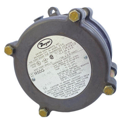 Interruttore di pressione differenziale a prova di esplosione Dwyer (modelli 1950G-0-B-120-NA e 1950G-00-B-240)