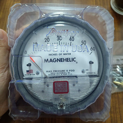 Dwyer serie 2000 manometro differenziale a magnetelice con 0-60 in w.c. gamma ± 2% di precisione e 1/8 di connessione NPT
