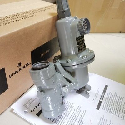 Regolatore di riduzione della pressione del gas della serie 627 con valvola di sollievo interna da 5 a 500 psig e design resistente alle manomissioni