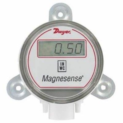 Trasmettitore di pressione differenziale Magnesense della serie MS di Dwyer con uscita da 4 a 20 mA e intervalli selezionabili dal campo