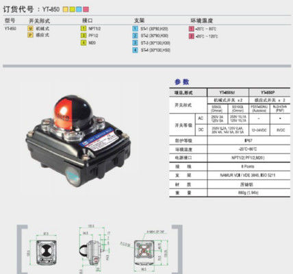 Serie Rotork YTC Limit Switch Box (YT-850M, YT-870P, YT-875P, YT-870D)