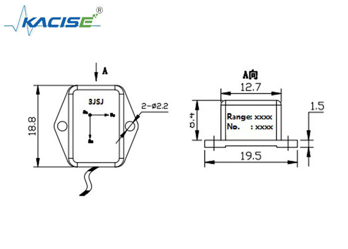 K-3JSJ-001 Sensore di accelerazione a tre assi leggero/Accelerometro triassiale ad alta velocità 0~3 V
