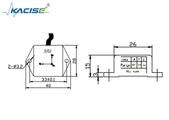 Modulo di sensore di accelerometro triassiale di piccole dimensioni K-3JSJ-300 con uscita di tensione analogica ad alta frequenza 0,5 ~ 4,5 V