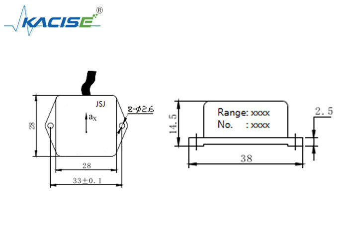 Sensore di accelerazione lineare resistente agli urti con ampio raggio di misura e piccole dimensioni per il controllo della stabilità dell'aeromobile