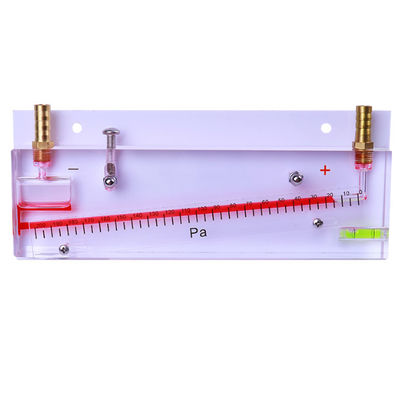 Manometro di pressione negativa a tubo inclinato con gamma da 0 a 200 Pa ± 0,5% di precisione per la progettazione di incendi