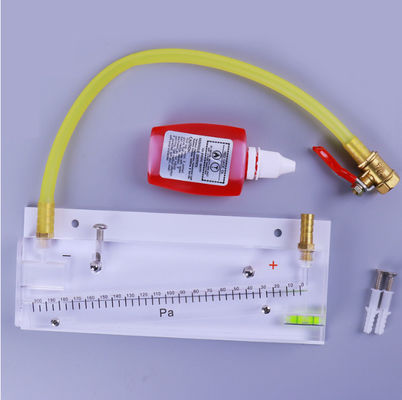 Manometro di pressione negativa a tubo inclinato con gamma da 0 a 200 Pa ± 0,5% di precisione per la progettazione di incendi