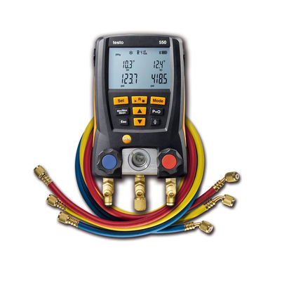 Testo 550 Kit di ripiegamento digitale del refrigerante con connettività Bluetooth 60 profili del refrigerante e design robusto