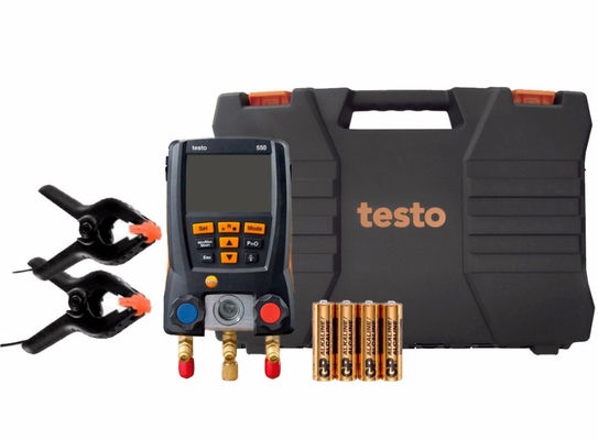 Testo 550 Kit di ripiegamento digitale del refrigerante con connettività Bluetooth 60 profili del refrigerante e design robusto