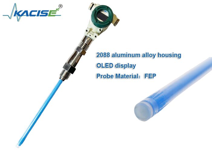 Sensore di livello capacitivo industriale potenziato KSLV653-B con sonda in FEP, protezione IP65 e uscita 4-20 mA