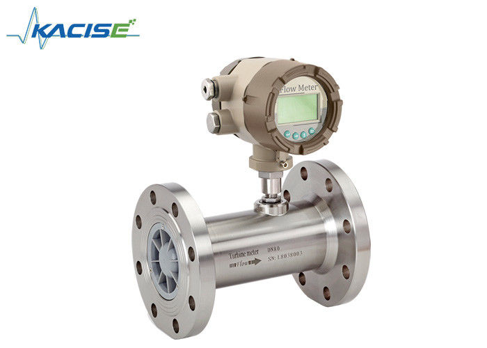 Misuratore di flusso in turbina ad alta precisione in acciaio inossidabile per gas di petrolio e misurazione digitale intelligente